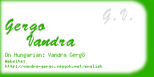 gergo vandra business card