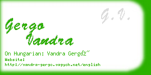 gergo vandra business card